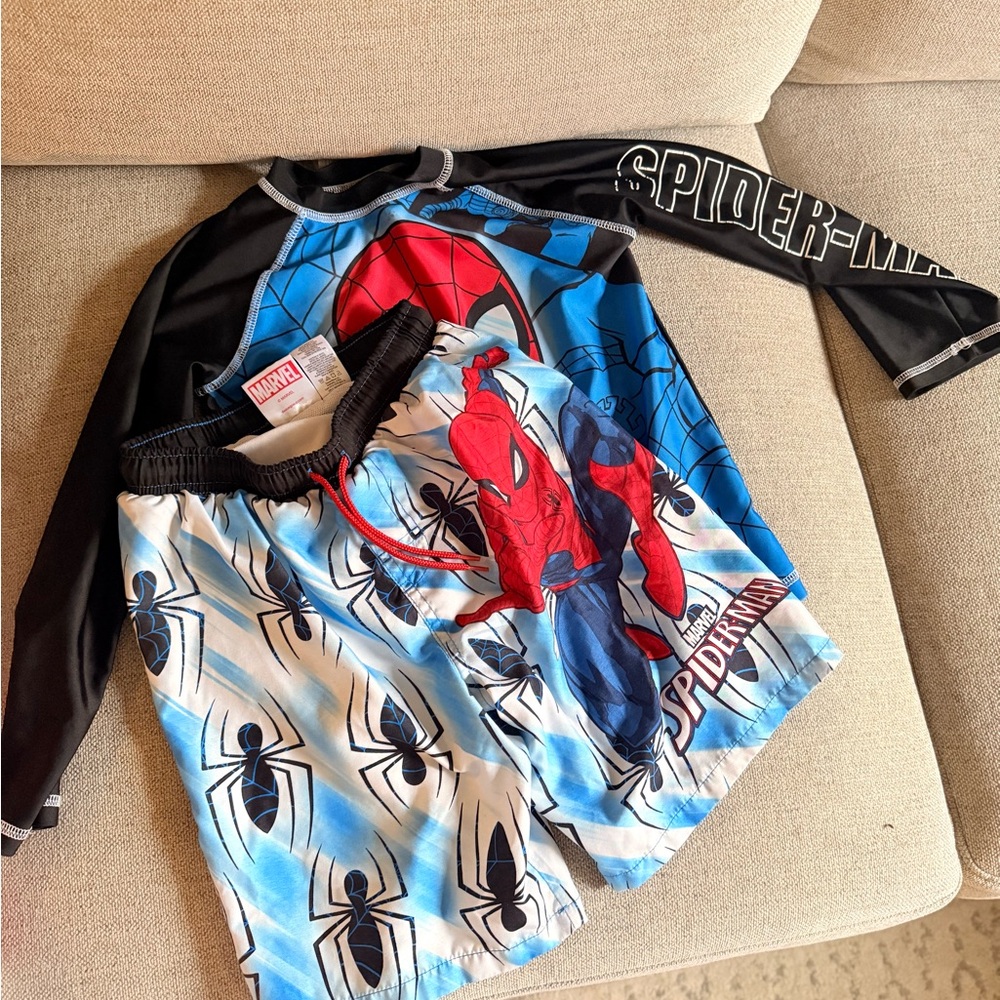 Marvel Spider-Man Kids Swim Set - Black and Blue